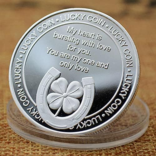 Love Lucky Metal Craft Coin Silver banhado comemorativo moeda em relevo comemorativa coleção de carimbos moedas de presente