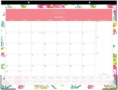 Day Designer for Blue Sky 2023-2024 Ano Acadêmico Monthly Desk Pad Calendar, 22 x 17, encadernação de fita adesiva, perfuração