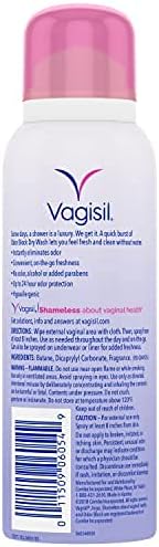 Spray de desodorante feminino de lavagem feminina de odor vagisil para mulheres, o ginecologista testou, na higiene Go, 2,6 oz, pacote de 4