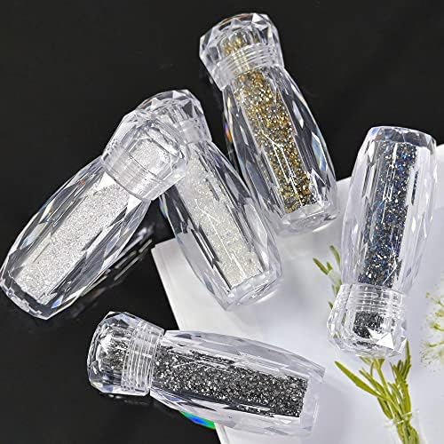 5.5g/garrafa Micro unhel Art Strass de 5 coloras de ouro/mini -cristal de cristal de cristal Charme de arte 1.2-1.4mm Manicure de diamante yy -