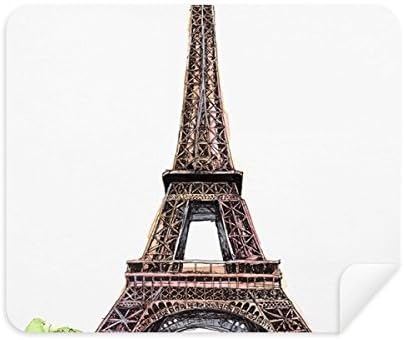 Paris Eiffel Tower na França Limpeza de Clearro de Tenina de Pano 2pcs Tecido