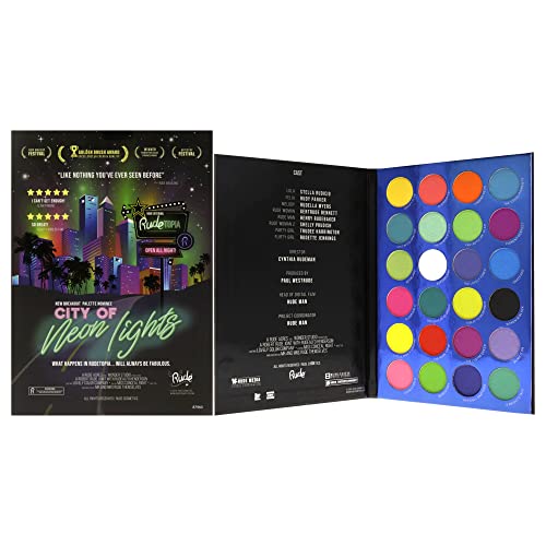Rude - City of Neon Lights - 24 Vibrant Pigment & Eyeshadow Palette