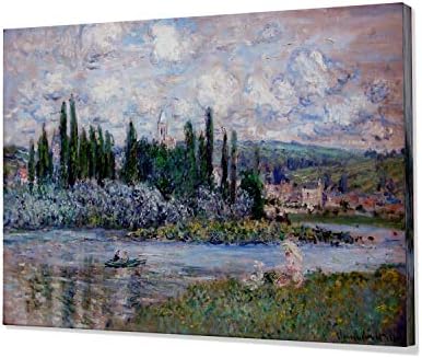 Coleção de arte da parede Monet Vista de tela de Vetheuil, 1880 por Claude Monet Prints embrulhado Arte da parede da galeria | Esticado