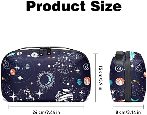 Bolsas de bolsas portáteis de organizações eletrônicas Planets espaciais externos Lua estrelas do universo Bolsa de armazenamento