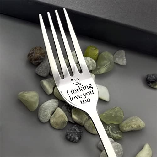 Valentine Gift Tableware Gravado Fork de Melhor Presente para o marido Madame Family and Friends Tableware Printing