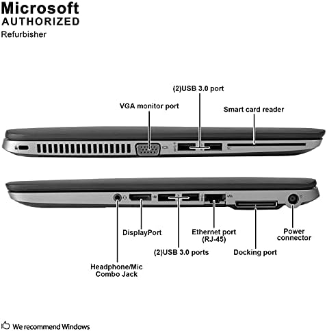 HP EliteBook 840 G2 14in HD Laptop Computador, Intel Core i5-5200U até 2,70 GHz, 8 GB de RAM, 128 GB SSD, Bluetooth 4.0,