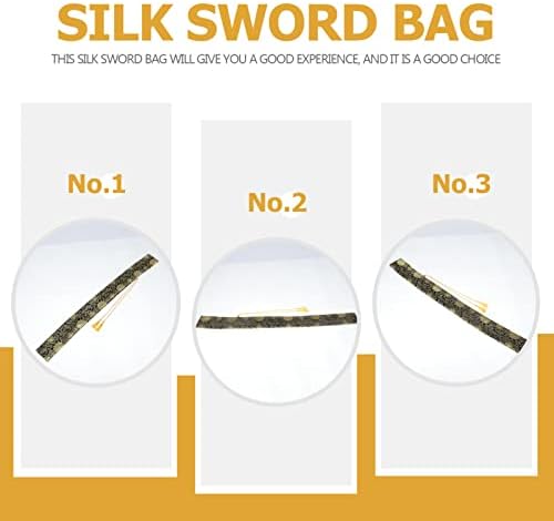 Bolsa de seda de cabilock Katana Japane Samurai Wakizashi Tonto Caso de transporte de espada com tamel dourado Taiji-espada capa