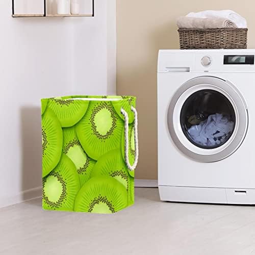 Lavanderia cestar as fatias de kiwi sem costura lavanderia de lavanderia de lavanderia de lavar roupa de lavar roupas de roupas para o dormitório do banheiro dormitório