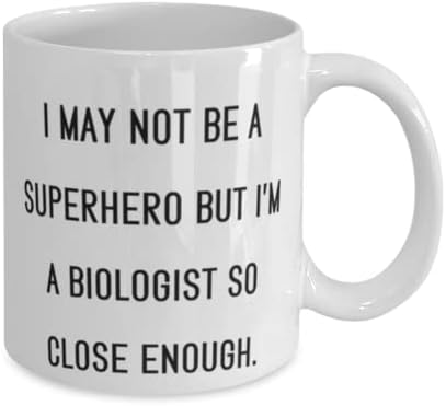 Presentes de biólogo para amigos, posso não ser um super -herói, mas sou um biólogo inspirador 11 onças de 15 onças, copo
