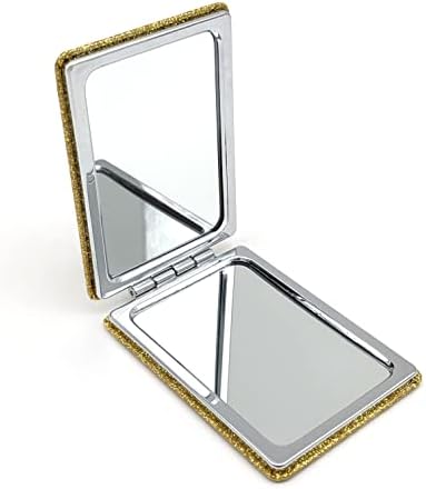 12 PCs Bridal Wedding Chuth Shower Compact Mirror Square Glitter Pu Leather Makeup Mirror Recuerdos de Mis Años Festas