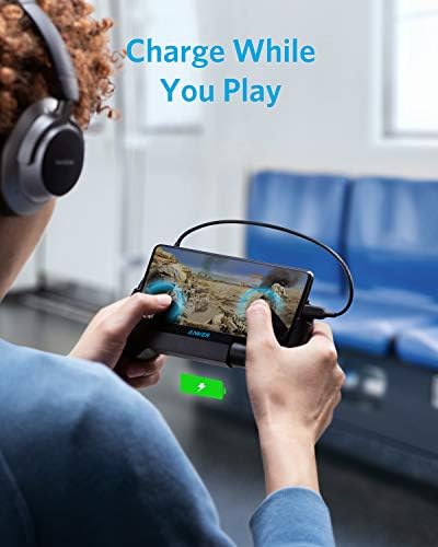 Anker Powercore Play 6K Mobile Game Controller com 6700mAh Power Bank e Radiator Gamepad para iOS Android Phone