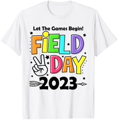 Dia de Field 2023 Deixe os jogos iniciarem a camiseta dos professores de meninos para crianças meninos