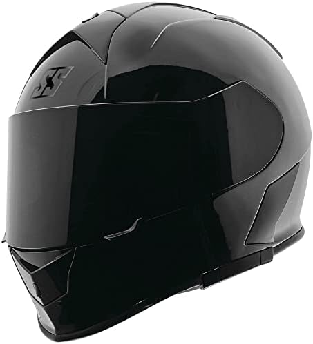 Velocidade e força SS900 Capacete de velocidade sólida, preto brilhante, grande