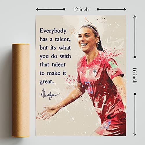 Pôster de Alex Morgan, EUA Posters da equipe de futebol nacional das mulheres, Alex Morgan Morgan Wall Art Print - Presentes