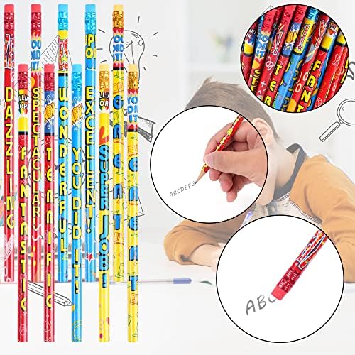 Kolewo4ever 200 peças Inspirando lápis de incentivo motivacional Lápis positivos para professores salas de aula Recompensa para festas
