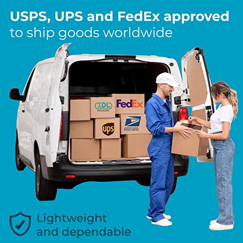 IDL Caixas móveis de papel de papelão médias de 16 L x 10 W x 10 H - Excelente opção de caixas de embalagem resistentes para USPS, UPS, FedEx Envie