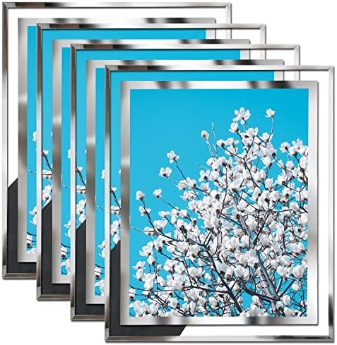 8x10 Frames de imagens Conjunto de 4 quadros de decoração de casa de mesa Múltiplos quadros de vidro