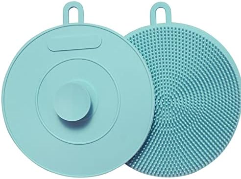 2 PCs Praços de lavagem de louça Design da placa de sucção Projeta esponjas de lavagem