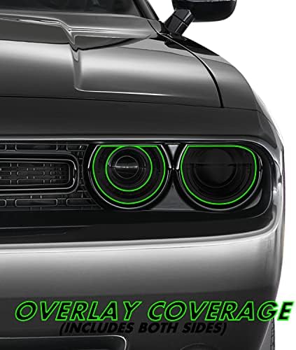 Tonalidade de fumaça de vinil slickmod para 2015-2022 Dodge Challenger farol