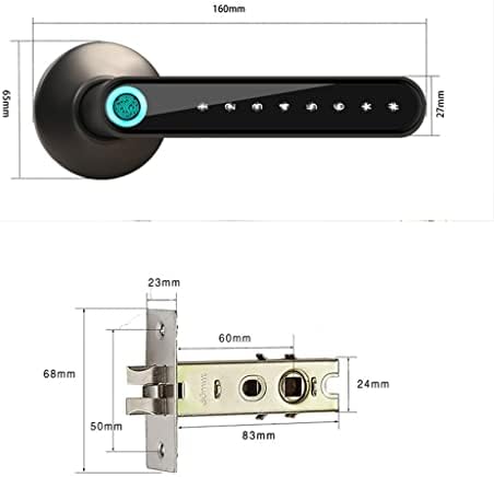 Lock de trava de porta eletrônica de impressão digital Planejada de senha de bloqueio de bloqueio Desbloquear suporte de entrada sem chave