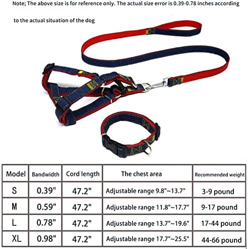 Yiyifu 3 em 1 fatos de chicote de cães - nenhuma solução de tração para cães - Escolha entre nylon no peito é perfeito para correr ou correr - o clipe dianteiro interrompe a tração leve a moderada, vermelha e preta, 0,39