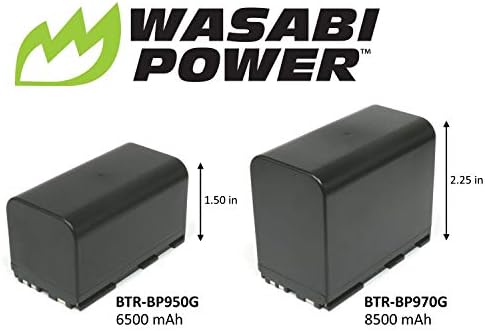 Bateria de energia Wasabi e carregador para Canon BP-950G, BP-955 e Komodo Red 6K