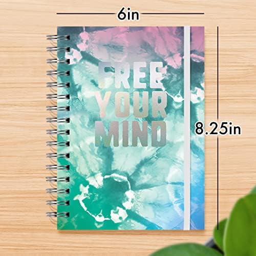 Saudações de designer, Designer Papers Flex Cover Journal com Elastic Band, Free Your Mind Tie -Dye - 320 páginas - Perfeito para