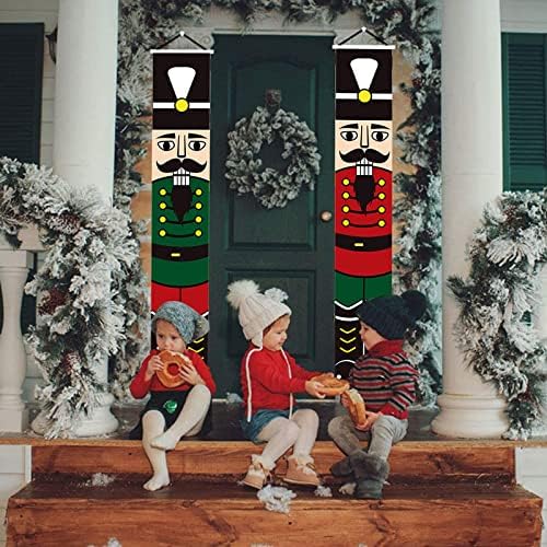 Banners de decoração de natal de quebra -nozes, modelo de 6 pés de tamanho de vida soldado modelo de noz -racha de nozes, placas de decoração de natal para o jardim da frente para o jardim de jardim de garagem de garagem para festa de férias de festas