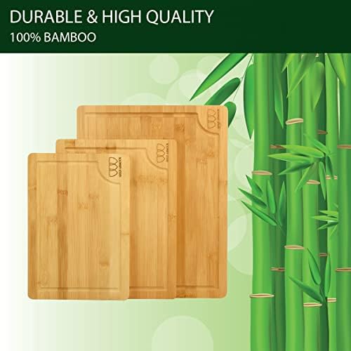 Placa de corte de bambu de armadura de ouro, tábuas de corte de cozinha para queijo e vegetais de carne, bloco de açougueiro pesado