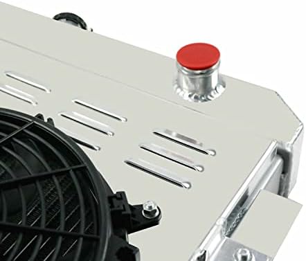 Enigloooc 4 linhas Radador de alumínio Relé do ventilador do radiador para 1972-1986 Jeep Scrambler CJ5 CJ6 CJ7 3.8L 4.2L 5.0L, 1973