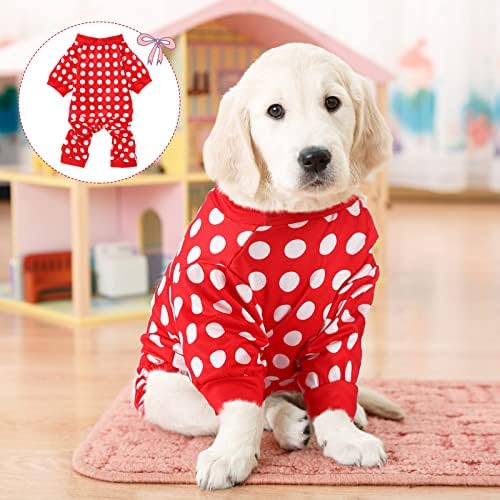 3 peças pijamas de pijamas de cachorro macacão macio de cachorro macacão de cachorro macacão de cachorro Jammies para pequenos