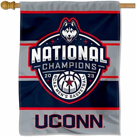Connecticut Huskies UConn Basketball National 2023 Champions House Banner Flag
