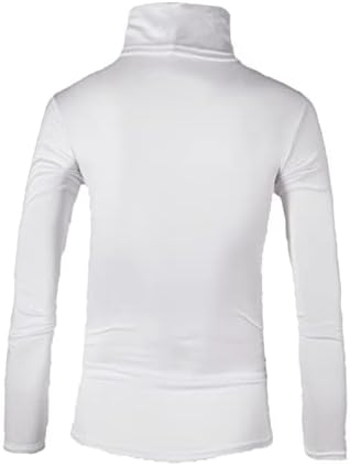Men Basic Basic Turtleneck T-shirt Outono Blend Winter Blend Pullover longo de manga longa Top de camada atlética esbelta esbelta