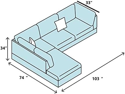 A sala de estar Emkk define móveis sofá seccional de 3 lugares com espreguiçadeiras reversíveis, sofá em forma de L,