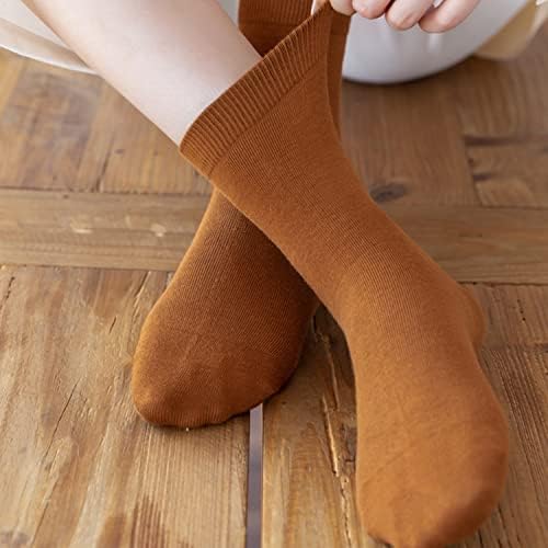 Shusay 5 pares meias de algodão feminino meias longas para mulheres para mulheres coloridas meias casuais meias de algodão atlético para mulheres