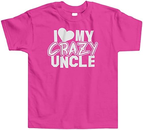Threadrock garotinhas 'eu amo minha camiseta louca do tio Toddler