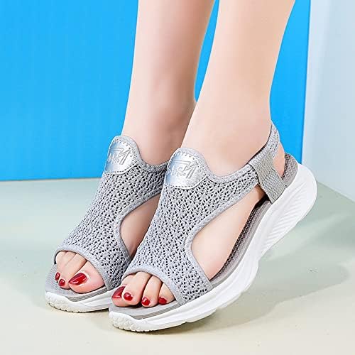 Peep Shoes Sandals Beach Fashion Wedges de verão Sport Women Wedges Sandals for Women Wide