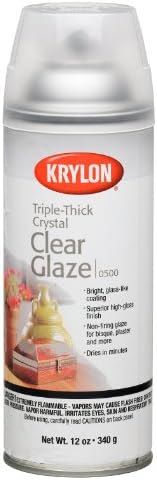 Krylon I00500A00 de 12 onças de triplo grossa de esmalte transparente em aerossol, alto brilho e oleos de ferrugem 249117 Touch