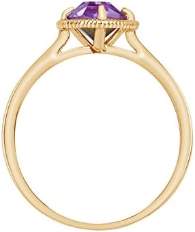 Collection 10K Gold Imported Crystal March Ring Birthstone Ring