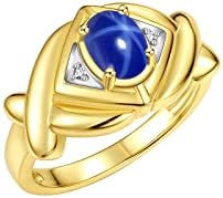 Ringos de Rylos para mulheres 14k Gold Bated Silver Ring Xoxo Abraços e beijos 7x5mm Gemito e jóias de pedra de diamante genuíno para