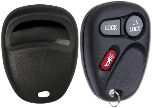 KeylessPros 3-Button Substituição de entrada sem chaves Remote Key FOB, compatível com Chevy Suburban, Tahoe, Silverado, Cadillac Escalade, GMC Yukon, Sierra, Sonoma, 15042968, KOBLEAR1XT