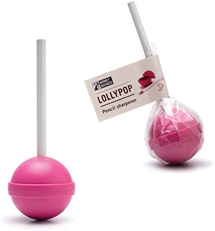 Apontador de lápis de Lollypop/Apontador Manual de Qualidade Divertida parece um afiamento de doces/qualidade e uma mesa/lápis colorida incluída - rosa