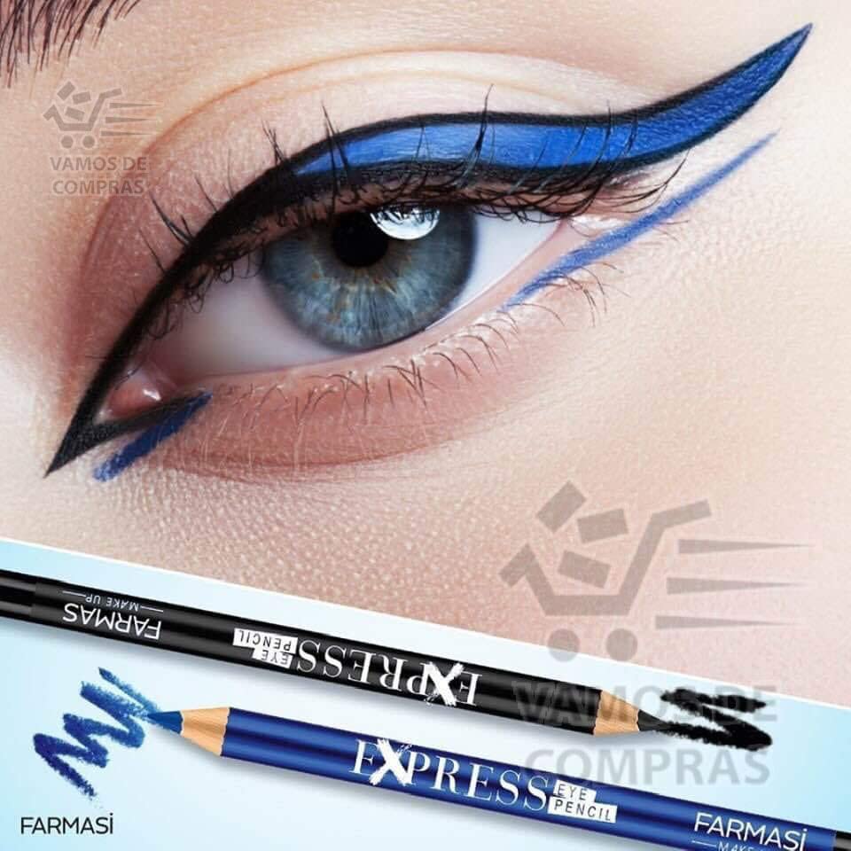 Lápis de olho Farmasi Express, tecido macio, durar mais duradouro, altamente pigmentado, maquiagem ocular, lápis afiável, 0,04