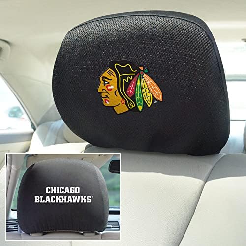 Fanmats - 14780 NHL Chicago Blackhawks Polyster Head Rest Rest Cover