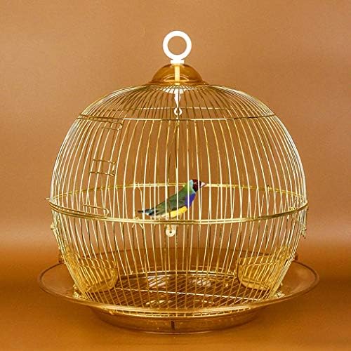 Gaiola de vôo YHRJ para periquitos decoração de gaiolas de pássaros decorativos, gaiola de pássaro de ouro retro acessível,