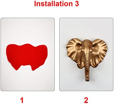Bouti1583 Cabidador de parede de elefante único, pega -chapéu de galope de origem decorativa em forma de animal