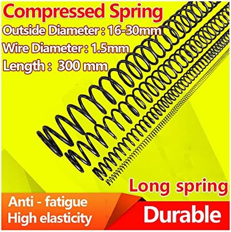 As molas de compressão são adequadas para a maioria dos reparos I Compacto Long Spring Return Spring Y Tipo Pressão Long Spring Fio de aço diâmetro 1,5 mm, comprimento 300 mm, diâmetro 16-30mm