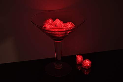 LITECUBES Brand Jewel Color Color Ruby Red 3 Modo Light Up Cubos de gelo LED