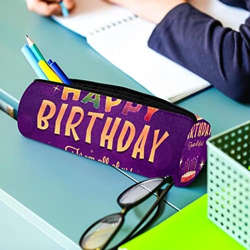 Caixa de lápis tfcocft, bolsa de lápis, capa de caneta, estética da bolsa de lápis, padrão de bolo de feliz aniversário