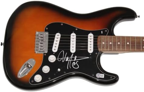Billy Strings assinou autógrafo em tamanho grande Fender Stratocaster elétrico guitar